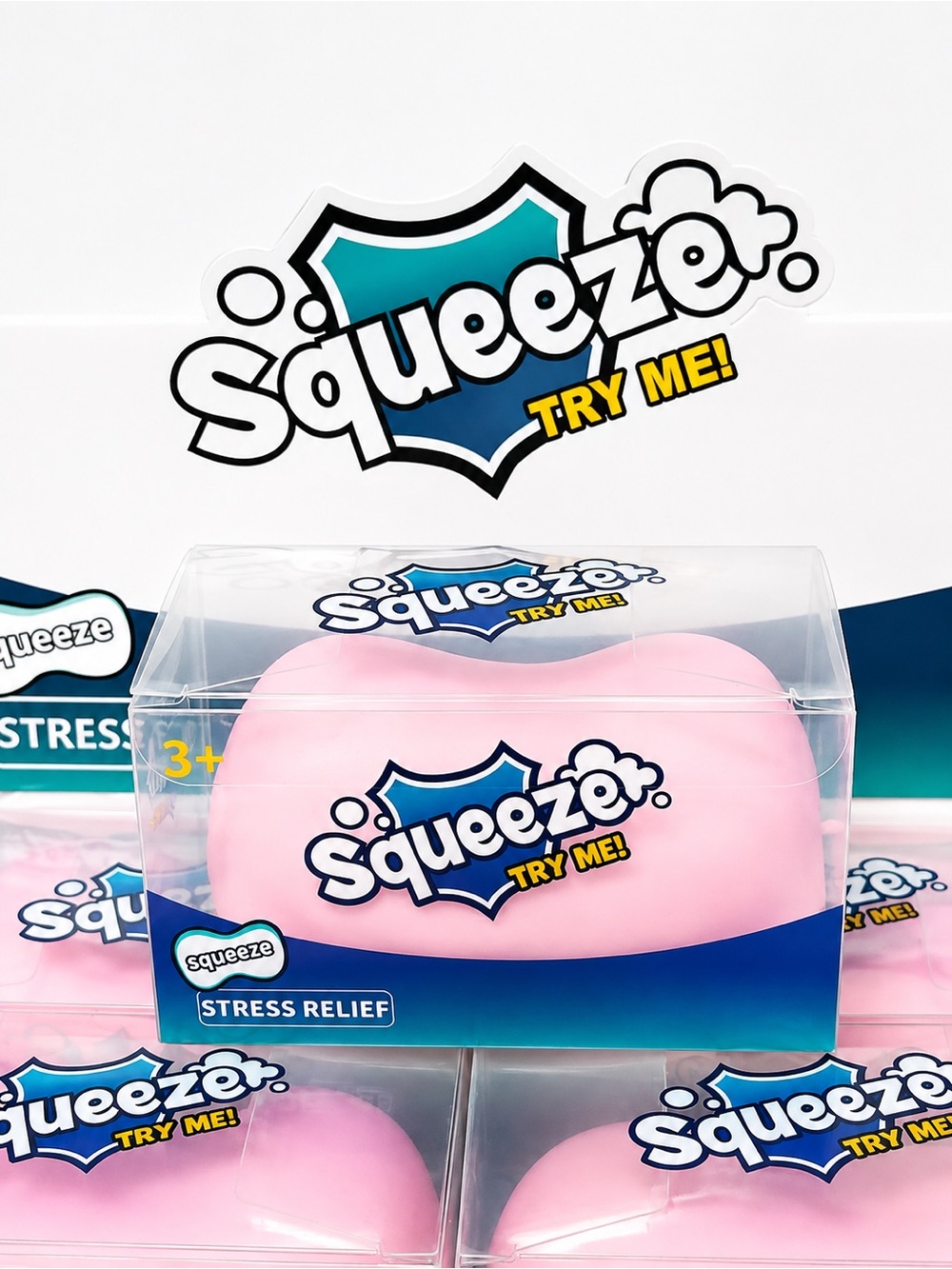 NEW IN BOX Squeeze Soap Bar Crunchy Squishy Stress Squeeze Toy PINK